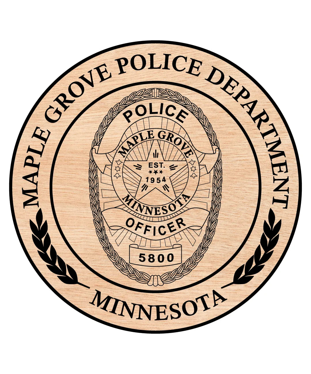 Maple Grove Police Department Badge Minnesota SVG Minnesota Law Enforcement Vector