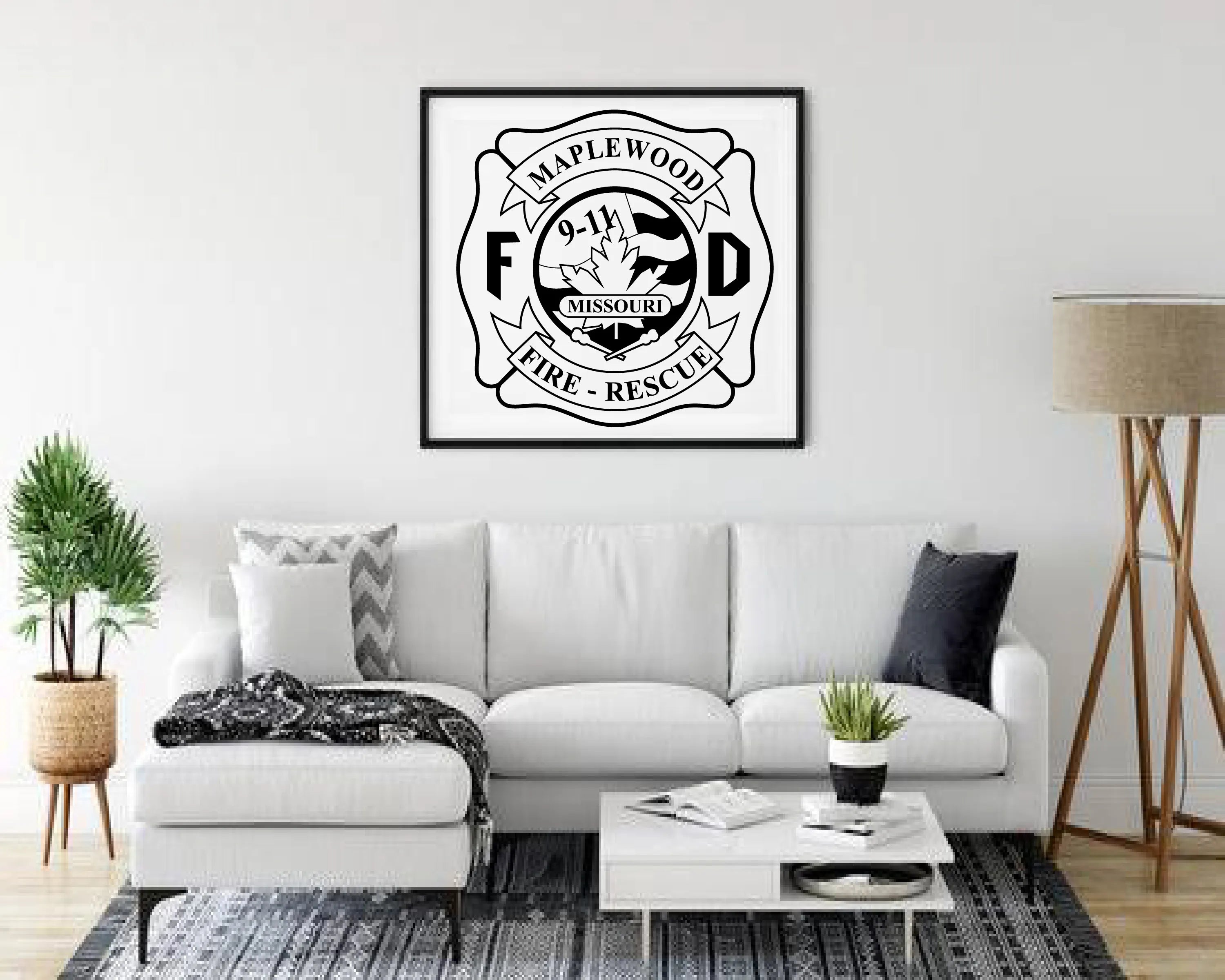 Maplewood Fire Department Logo Missouri SVG Missouri Firefighter Vector