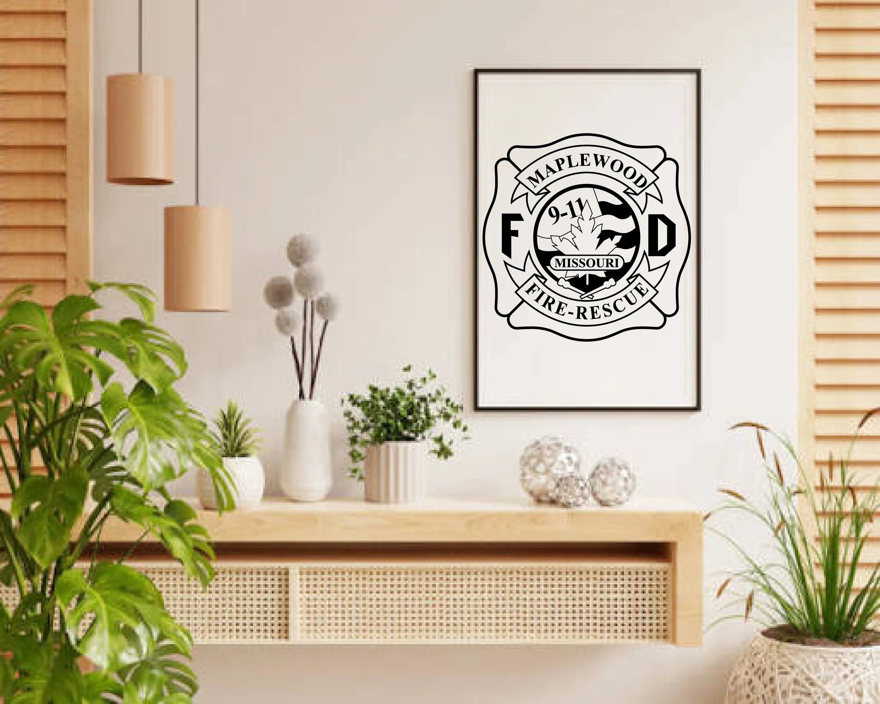 Maplewood Fire Dept Logo SVG Missouri Firefighter Vector