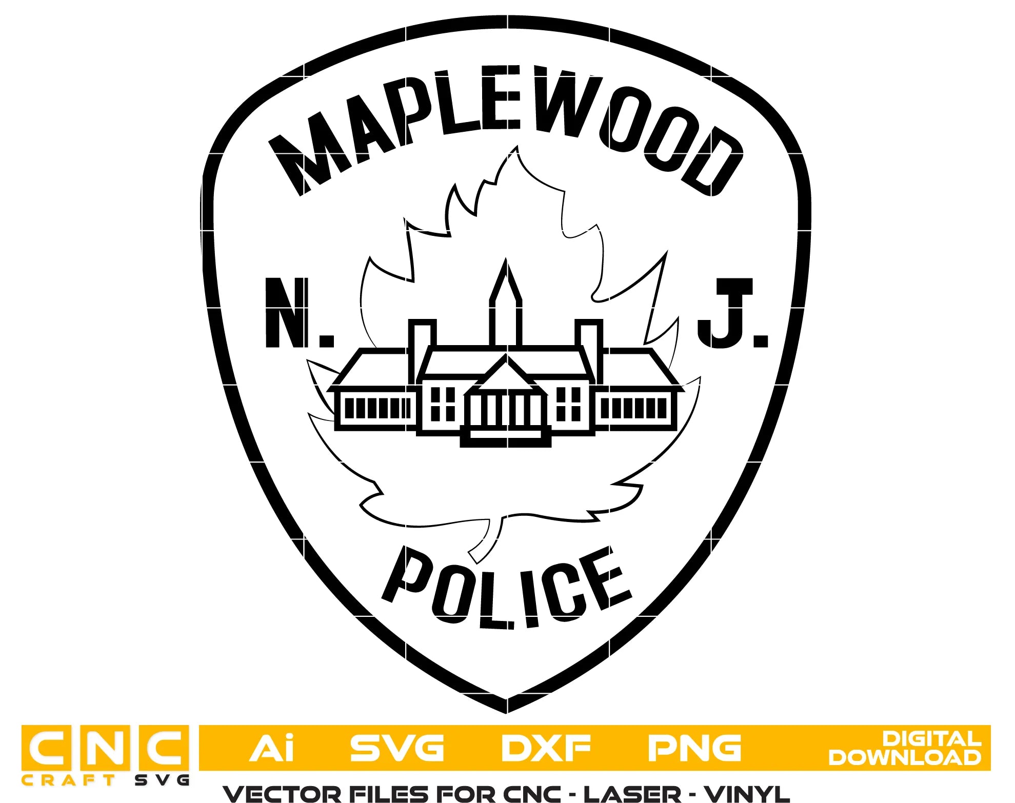 Maplewood Police Patch New Jersey SVG New Jersey Law Enforcement Vector