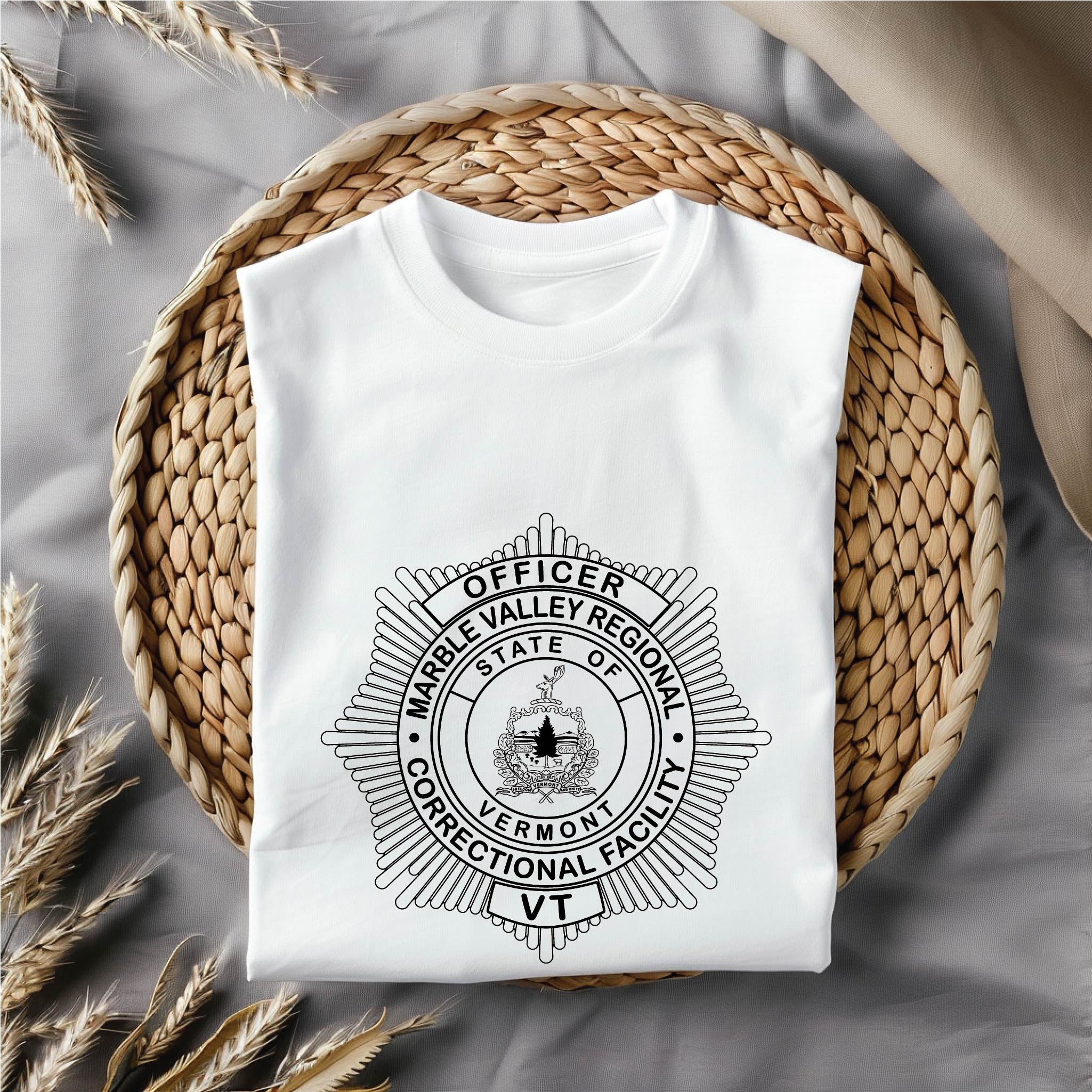 Marble Valley Regional Corrections Officer Badge SVG

Vermont Law Enforcement Vector Design

Corrections Officer Badge Engraving File

Marble Valley Corrections Sign CNC File

Eagle Shield Badge Vector for Laser Cutting