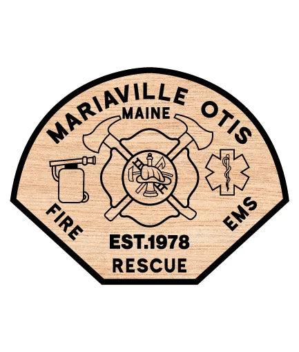 Mariaville Otis Fire Rescue Department Badge Maine SVG Fire Rescue Vector