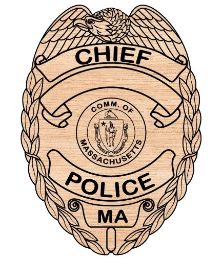 Massachusetts Police Chief Badge SVG Police Vector