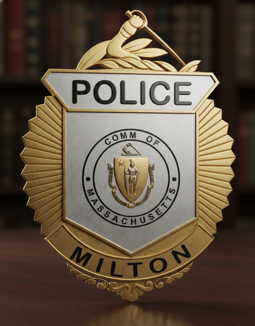 Milton Police Department Badge SVG

Massachusetts Law Enforcement Vector Design

Commonwealth of Massachusetts Seal Emblem

Sunburst Police Shield Engraving File

Milton MA Police Sign CNC File
