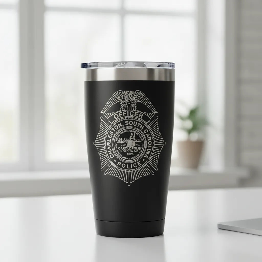 Charleston Police Officer Badge SVG

South Carolina Law Enforcement Vector Design

Eagle Sunburst Police Badge Engraving File

Charleston SC Police Sign CNC File

Historic City Seal Badge Vector for Laser Cutting