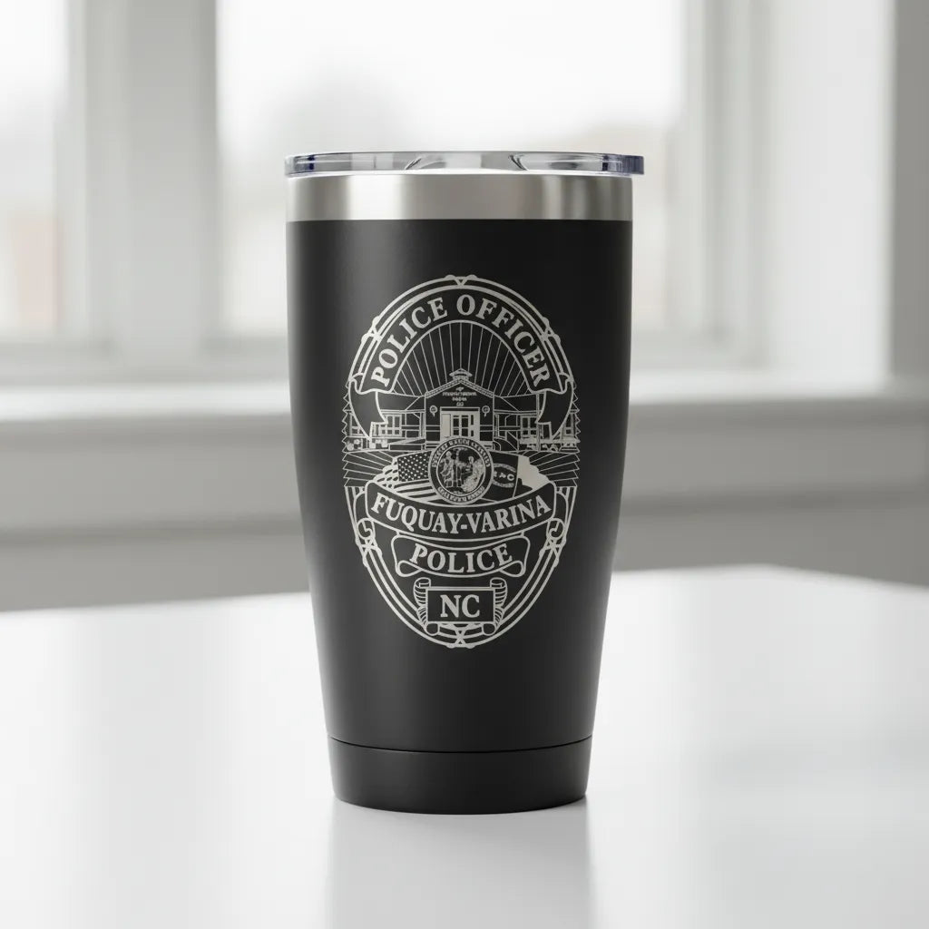 Fuquay-Varina Police Department Badge SVG

North Carolina Law Enforcement Vector Design

Police Badge Seal Engraving File

Fuquay-Varina NC Police Sign CNC File

Law Enforcement Badge Vector for Lasers