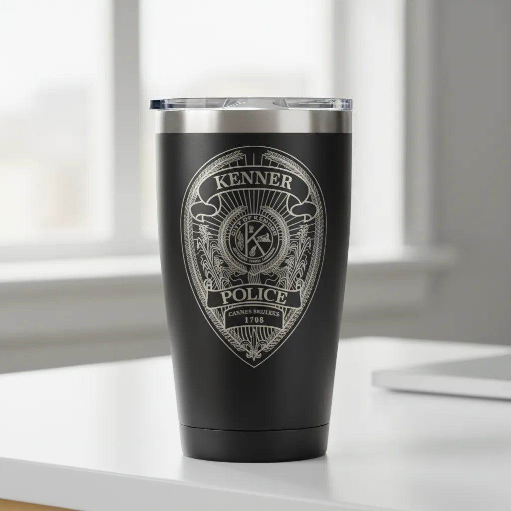 Kenner Police Badge SVG

Louisiana Law Enforcement Vector Design

City of Kenner Seal Engraving File

Kenner LA Police Sign CNC File

Oval Police Badge Vector for Laser Cutting
