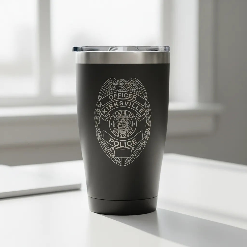Kirksville Police Officer Badge SVG

Missouri Law Enforcement Vector Design

Eagle Police Badge Engraving File

Kirksville MO Police Sign CNC File

State of Missouri Seal Vector for Laser Cutting