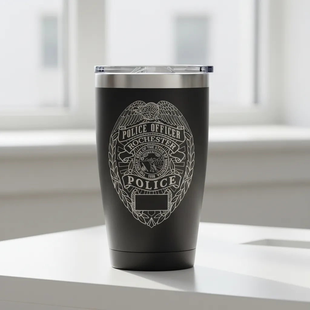 Rochester Police Officer Badge SVG

Minnesota Law Enforcement Vector Design

Eagle Police Badge Engraving File

Rochester MN Police Sign CNC File

State of Minnesota Seal Vector for Laser Cutting