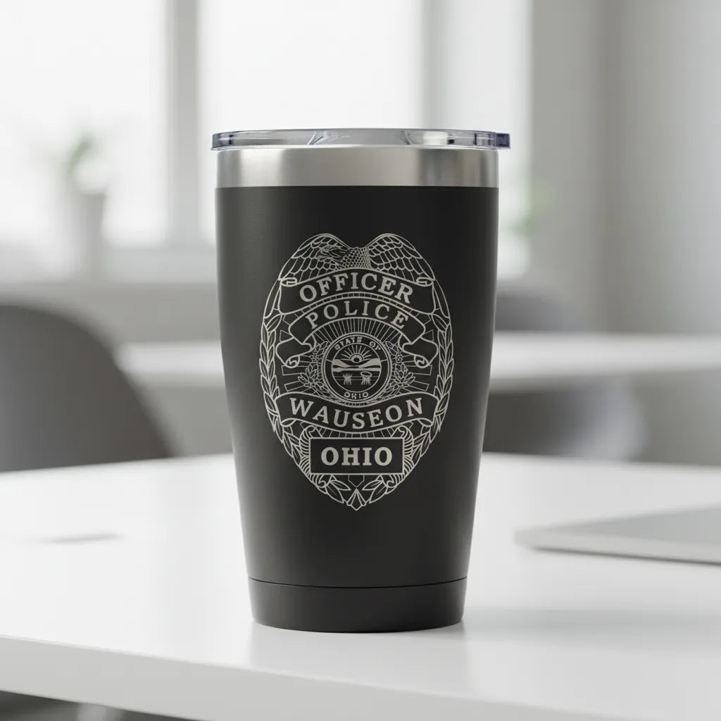 Wauseon Police Officer Badge SVG