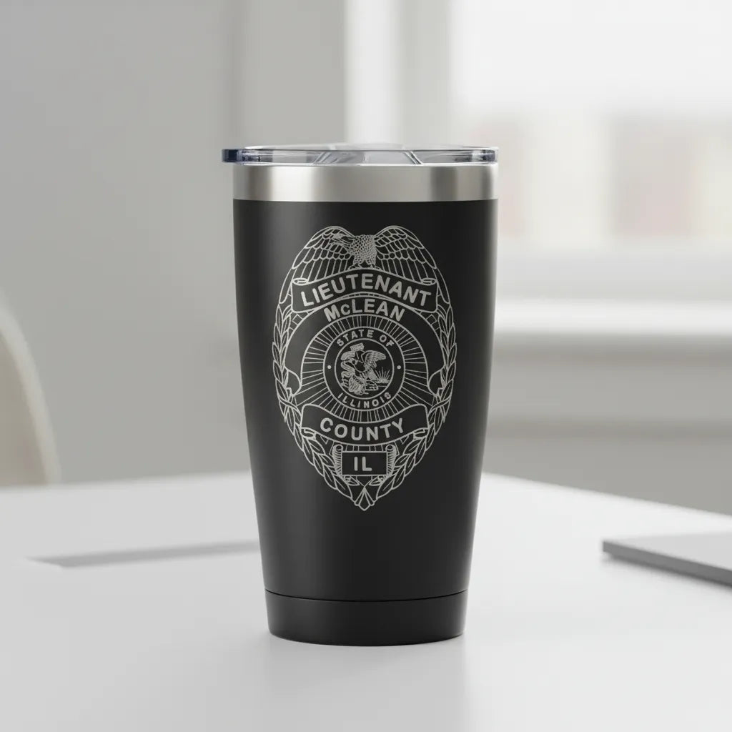 McLean County Lieutenant Badge SVG

Illinois Law Enforcement Vector Design

Eagle Oval Police Badge Engraving File

McLean County IL Sign CNC File

State of Illinois Seal Vector for Laser Cutting