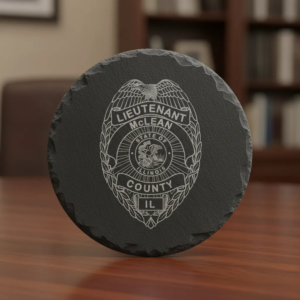 McLean County Lieutenant Badge SVG

Illinois Law Enforcement Vector Design

Eagle Oval Police Badge Engraving File

McLean County IL Sign CNC File

State of Illinois Seal Vector for Laser Cutting