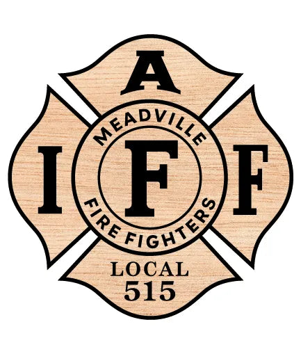 Meadville Firefighters Local 515 Badge Pennsylvania SVG Firefighter Vector