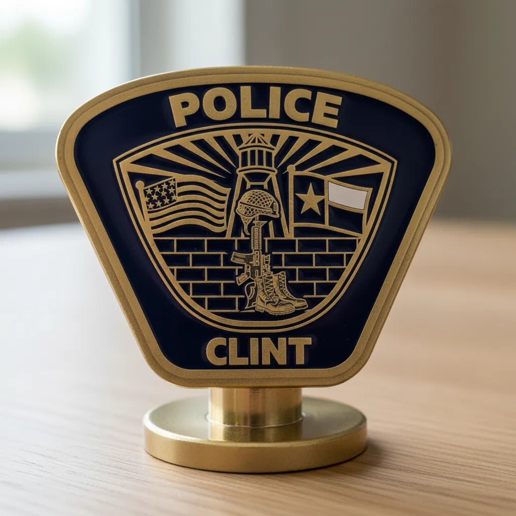Clint Police Logo Patch SVG

Texas Law Enforcement Vector Design

Police Fallen Soldier Tribute Engraving File

Clint Texas Police Sign CNC File

Shield Patch Vector for Laser Cutting