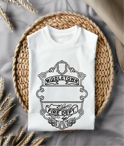 Middletown Fire Dept Fireman's Badge SVG Firefighter Vector