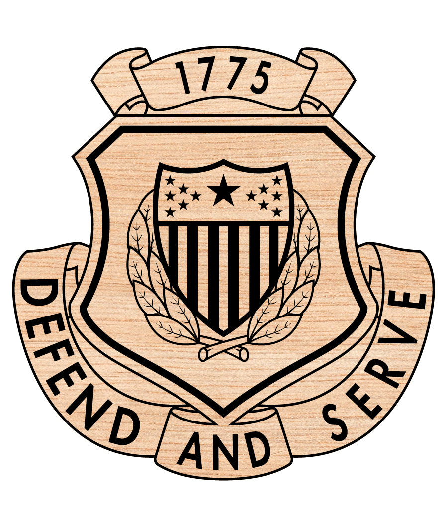 US Army Adjutant General Crest SVG

Military Regimental Shield Vector Design

Defend and Serve Army Emblem

AG Corps Crest Laser Engraving File

Military Plaque CNC Router File