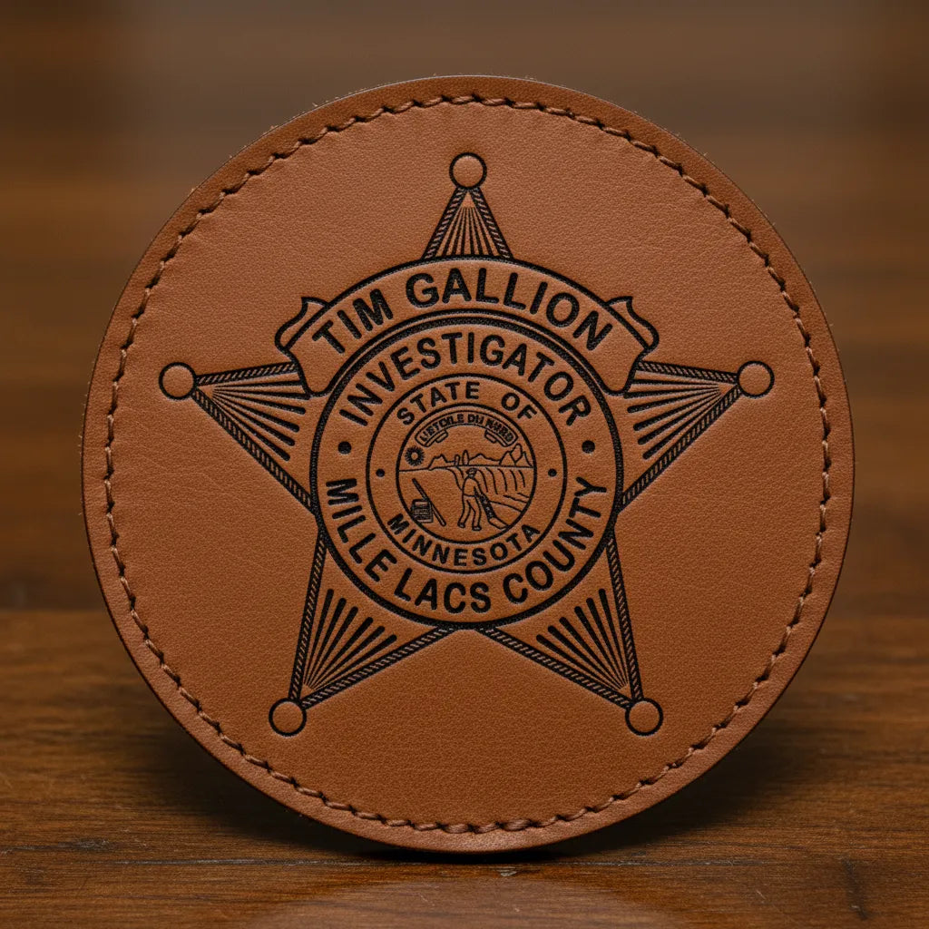Mille Lacs County Investigator Badge SVG

Minnesota Law Enforcement Vector Design

5-Point Star Badge Engraving File

Mille Lacs County MN Sign CNC File

State of Minnesota Seal Vector for Laser Cutting