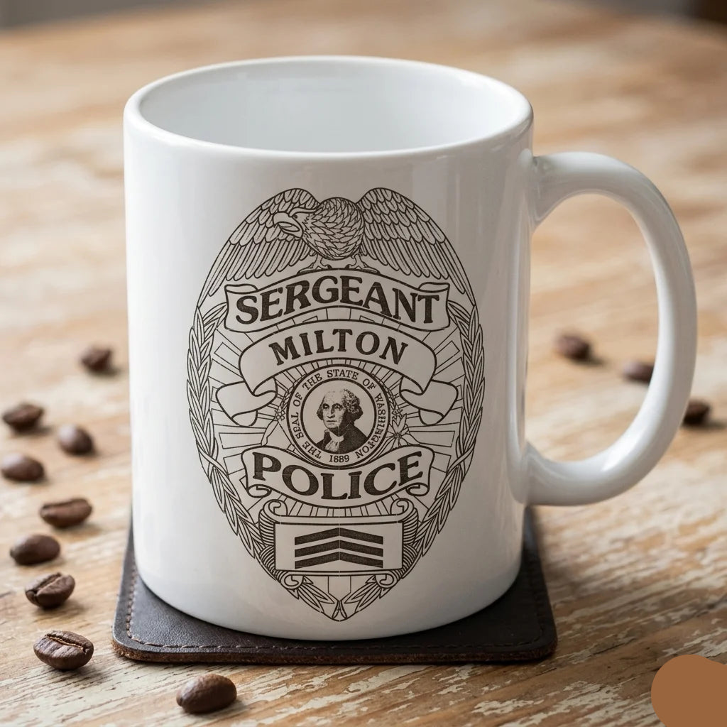 City of Milton Police Sergeant Badge SVG for CNC

Milton WA Police Sergeant Badge Vector for Laser Engraving

Milton Washington Police Emblem for Wood Carving

Professional City of Milton Law Enforcement Badge Design

Milton WA Police SVG Logo for CNC Router Projects