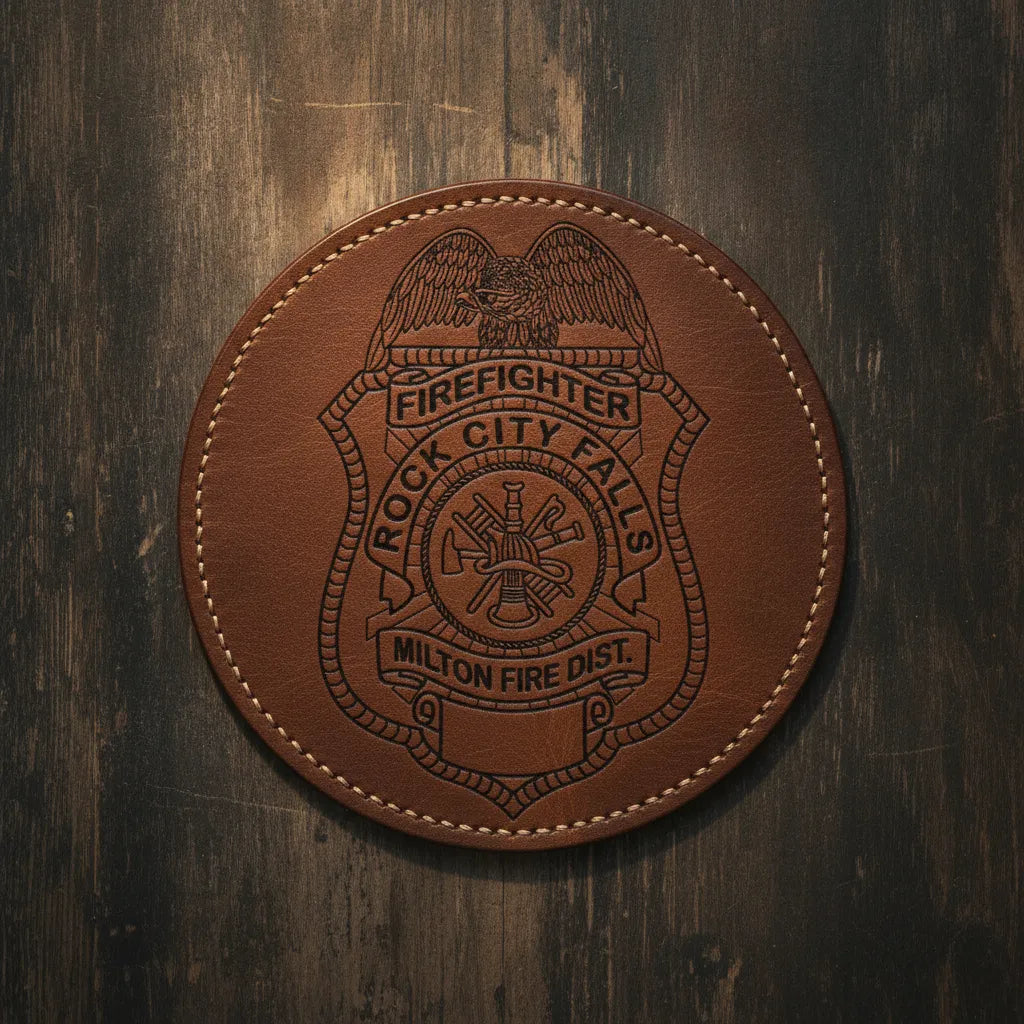 Milton Fire District Firefighter Badge SVG

Rock City Falls Fire Department Shield Vector

Eagle and Fire Scramble Engraving File

Firefighter Badge Sign CNC File

Blank Plate Fire Shield Vector for Lasers