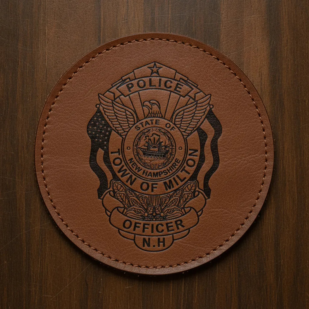 Milton NH Police Officer Badge SVG

New Hampshire Law Enforcement Shield Vector

State of NH Seal Engraving File

American Flag Police Badge Sign CNC File

Police Officer Shield Vector for Lasers