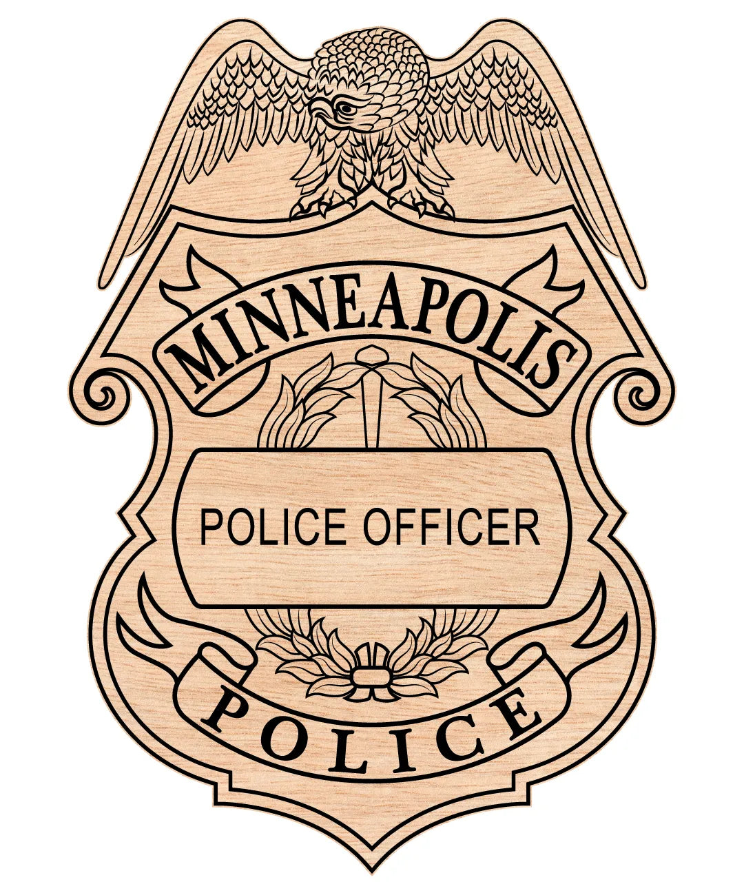 Minneapolis Police Officer Badge Minnesota SVG Minnesota Law Enforcement Vector