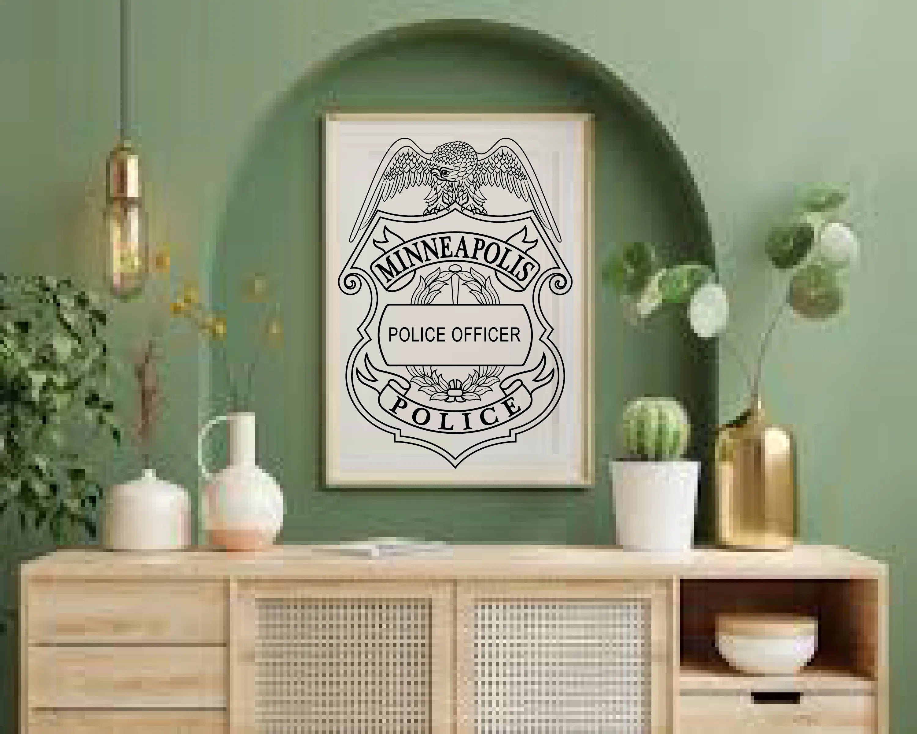 Minneapolis Police Officer Badge Minnesota SVG Minnesota Law Enforcement Vector