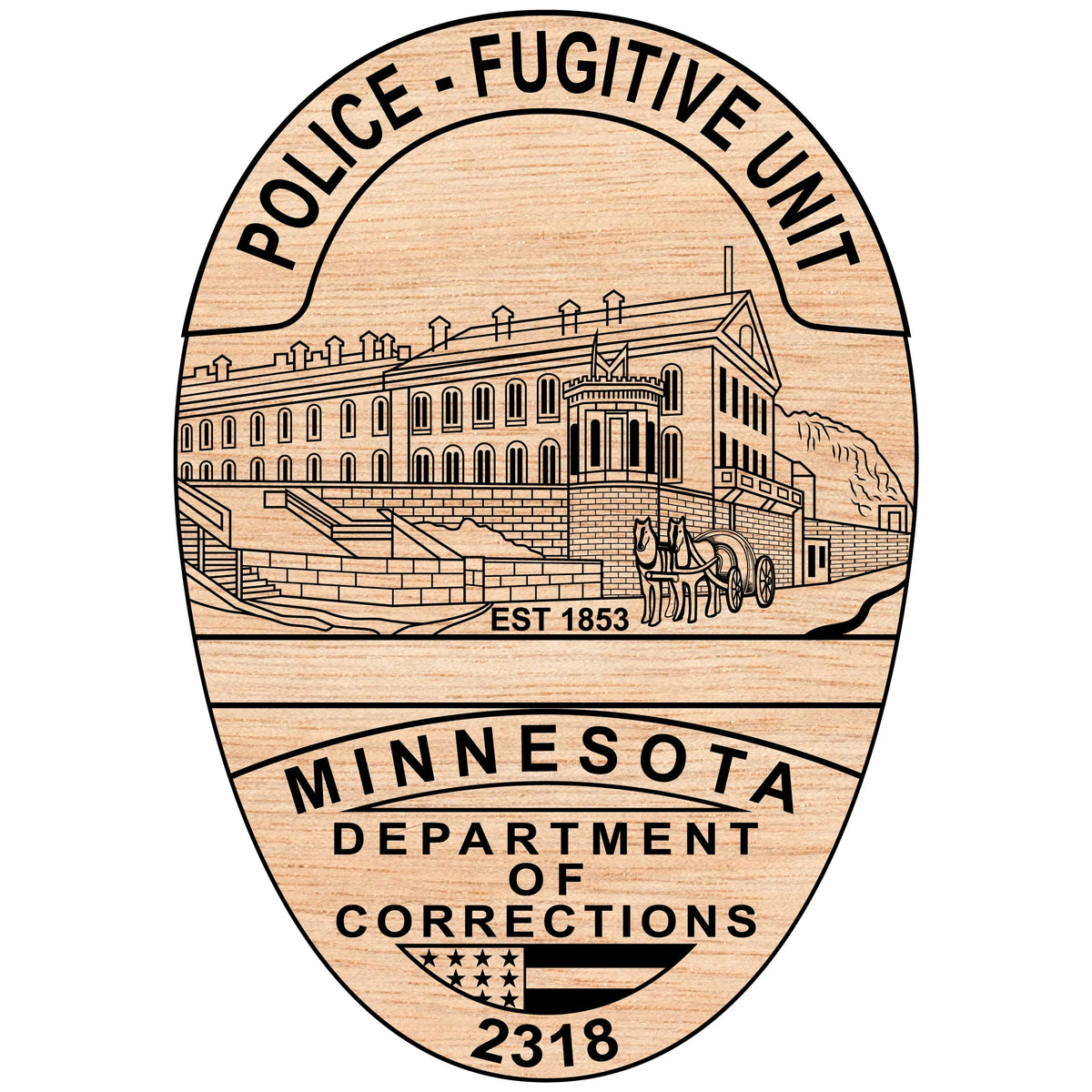 Minnesota Department of Corrections Fugitive Unit Badge SVG Law Enforcement Vector