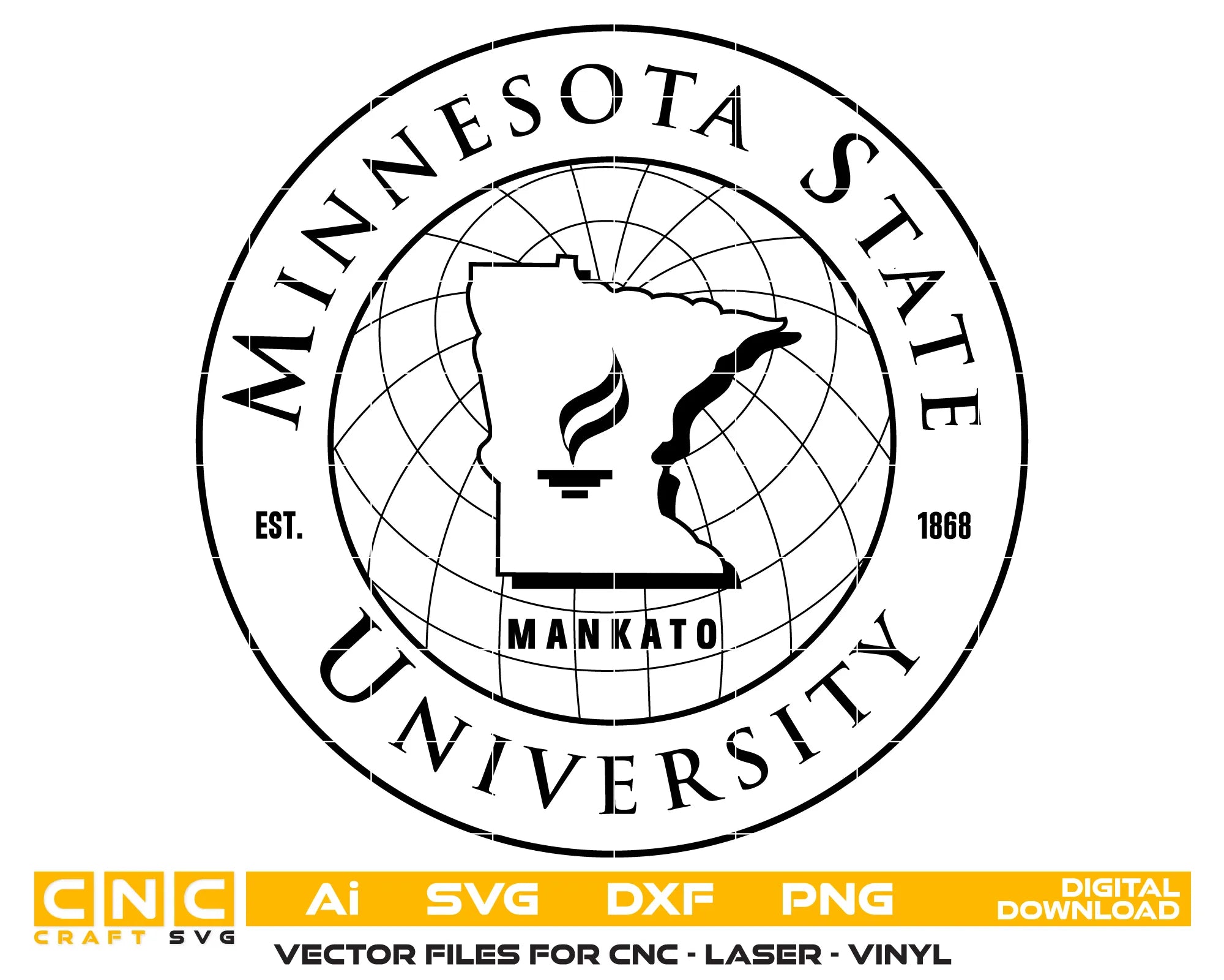 Minnesota State University Mankato Logo SVG Minnesota Educational Vector