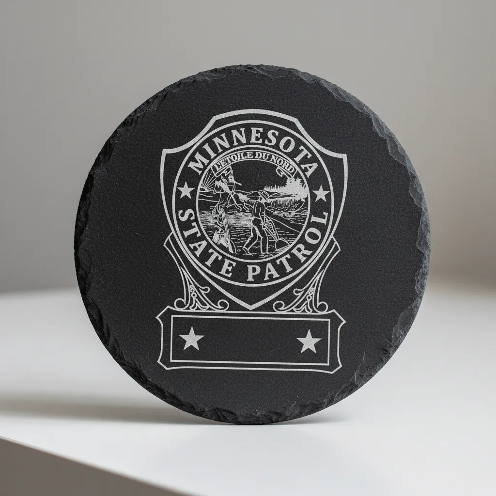 Minnesota State Patrol Badge SVG

MN Law Enforcement Vector Design

State Trooper Badge Engraving File

Minnesota State Seal Sign CNC File

State Patrol Shield Vector for Laser Cutting