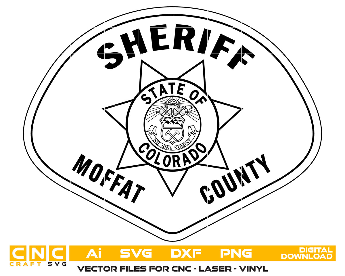 Moffat County Sheriff's Office Patch SVG Colorado Law Enforcement Vector