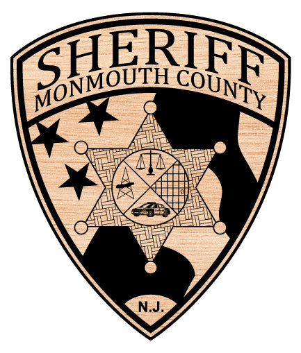 Monmouth County Sheriff Logo SVG

New Jersey Law Enforcement Vector

Sheriff Office Shield Emblem

Officer Plaque Engraving File

Monmouth County Sign CNC File