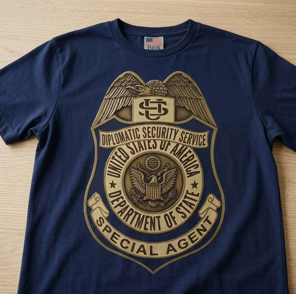 Diplomatic Security Service Badge SVG

US Department of State Vector Design

Federal Special Agent Shield Emblem

Eagle Police Badge Engraving File

DSS Special Agent Sign CNC Router File