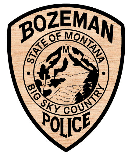 Bozeman Police Department Patch SVG

Montana Big Sky Country Police Vector

Bozeman Police Mountain Logo with M

Law Enforcement Patch for Engraving

Montana Police Shield CNC File