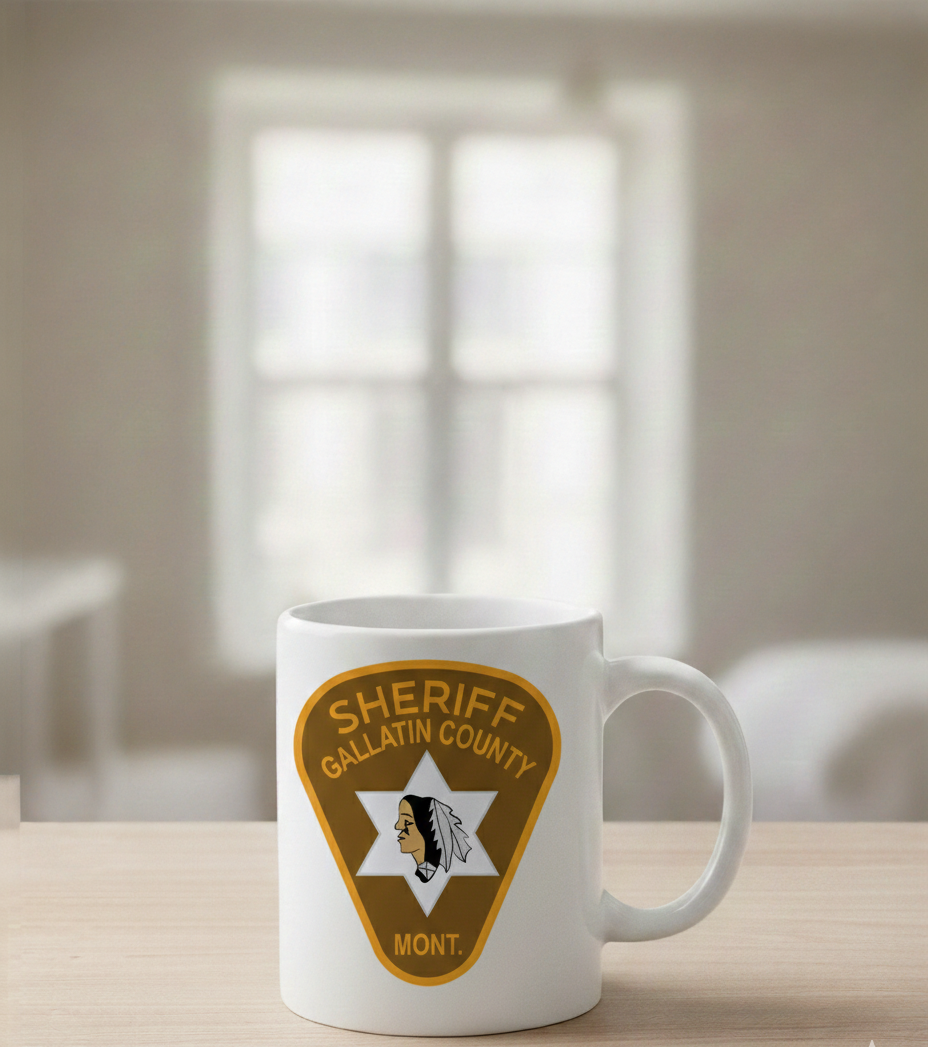 Gallatin County Sheriff Patch Color SVG

Montana Sheriff Brown and Gold Vector

Native American Chief Police Emblem Color

Law Enforcement Patch for Sublimation

Gallatin County MT Logo Printable