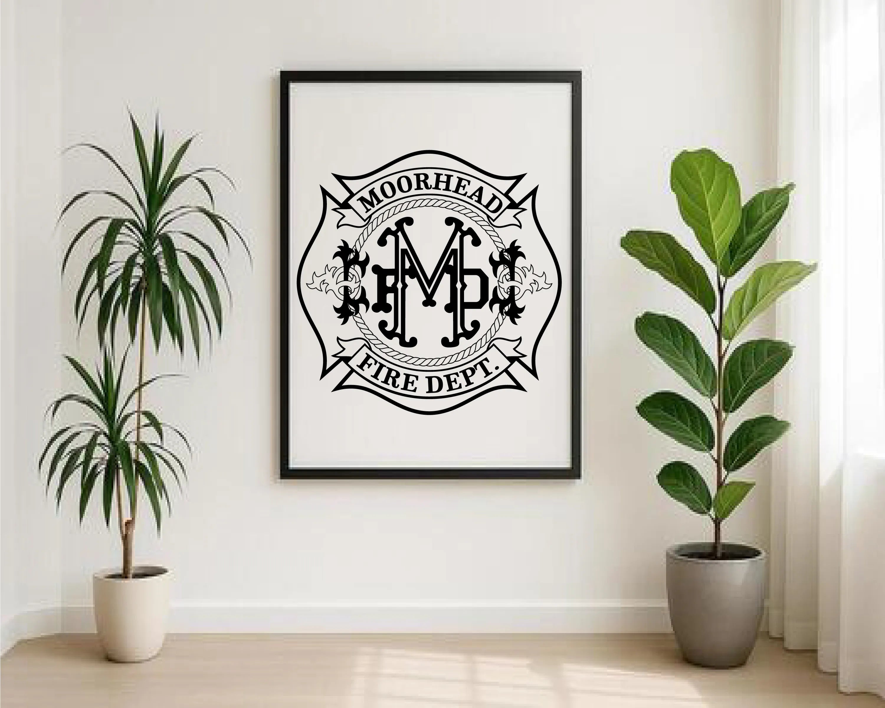 Moorhead Fire Department Logo SVG Minnesota Firefighter Vector