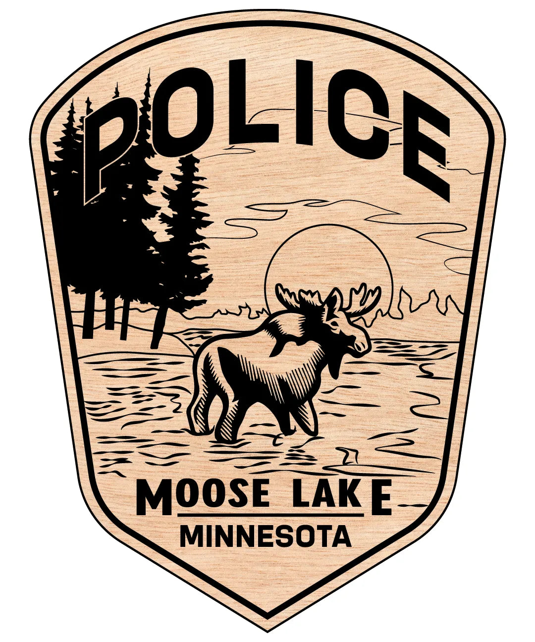 Moose Lake Police Patch Minnesota SVG Minnesota Law Enforcement Vector