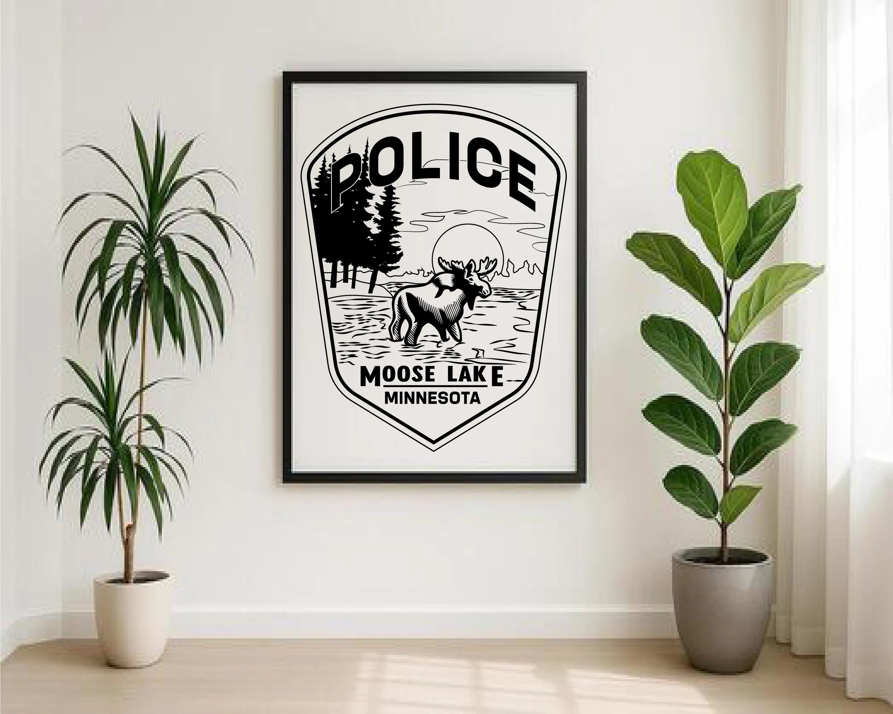 Moose Lake Police Patch Minnesota SVG Minnesota Law Enforcement Vector