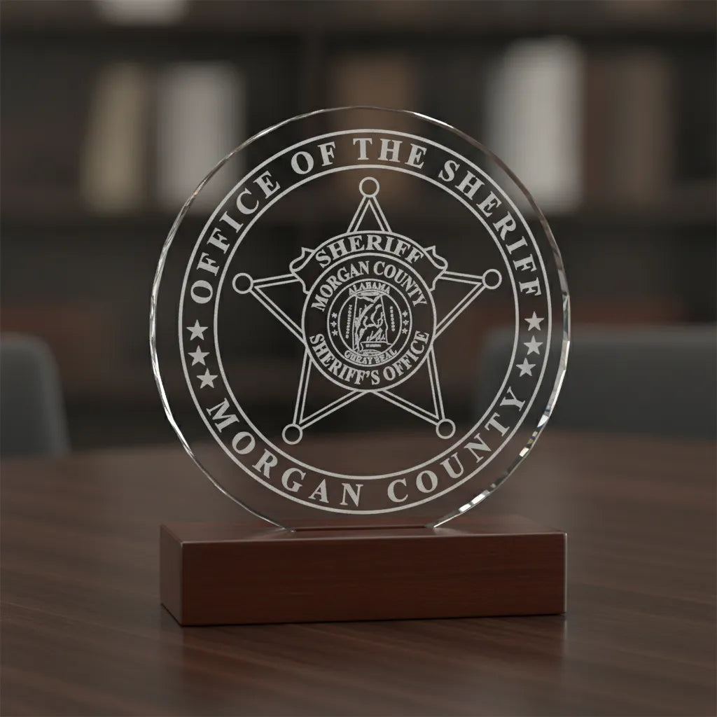 Morgan County AL Sheriff Badge SVG

Alabama Law Enforcement Star Seal Vector

Alabama Great Seal Map Engraving File

Morgan County Sheriff Sign CNC File

Sheriff Office Seal Vector for Lasers