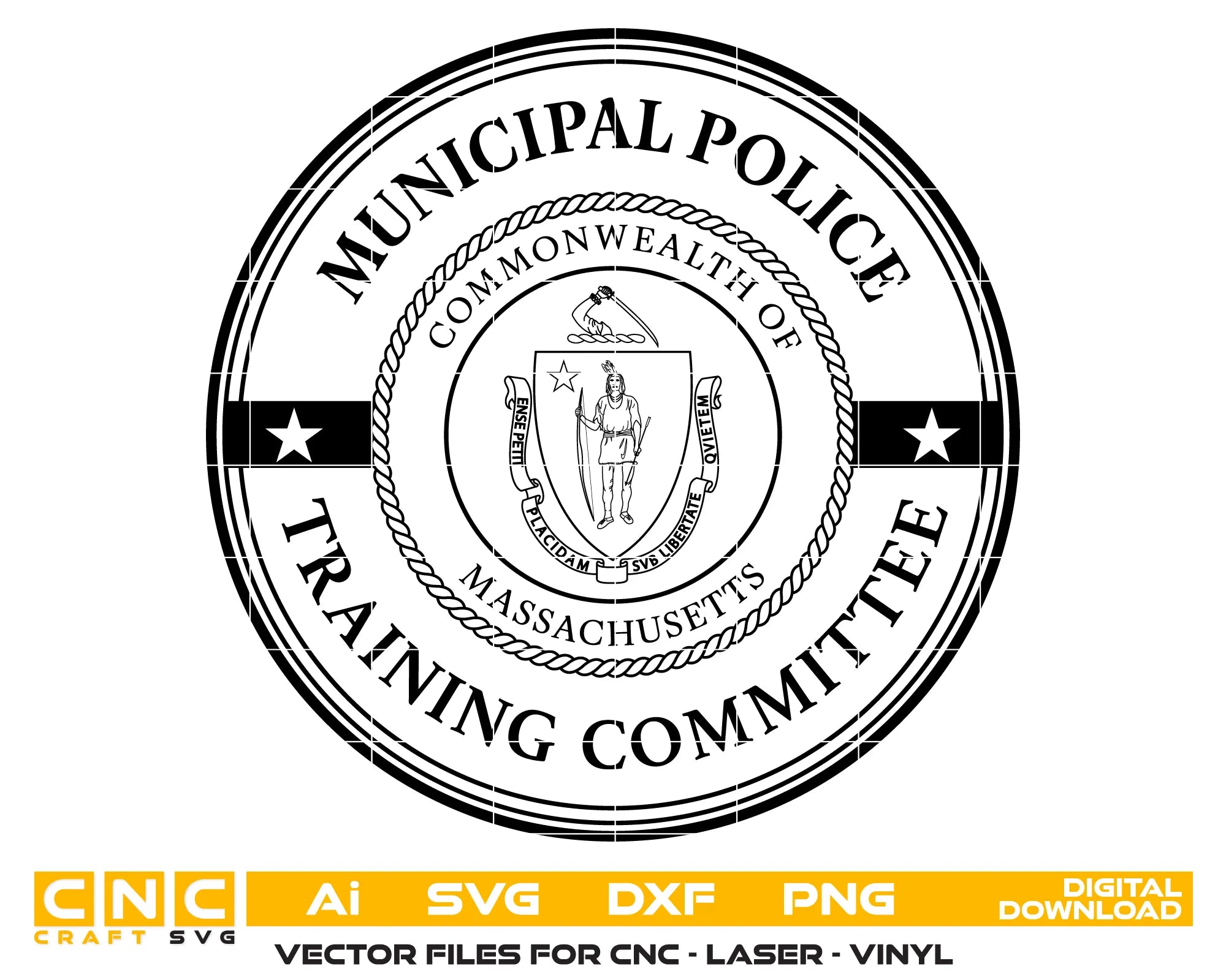 Municipal Police Training Committee Seal SVG Massachusetts Law Enforcement Vector