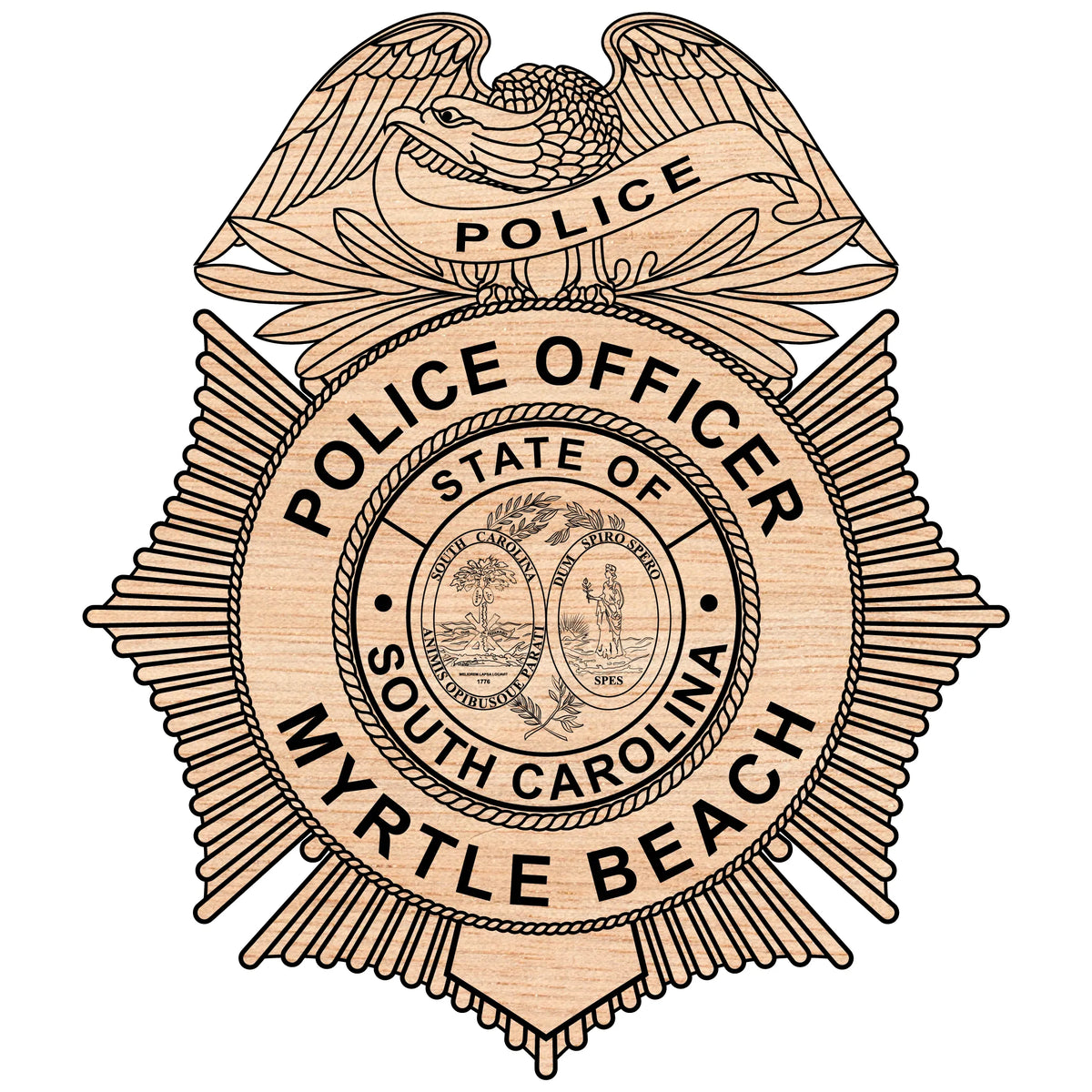 Myrtle Beach Police Officer Badge SVG South Carolina Law Enforcement Vector