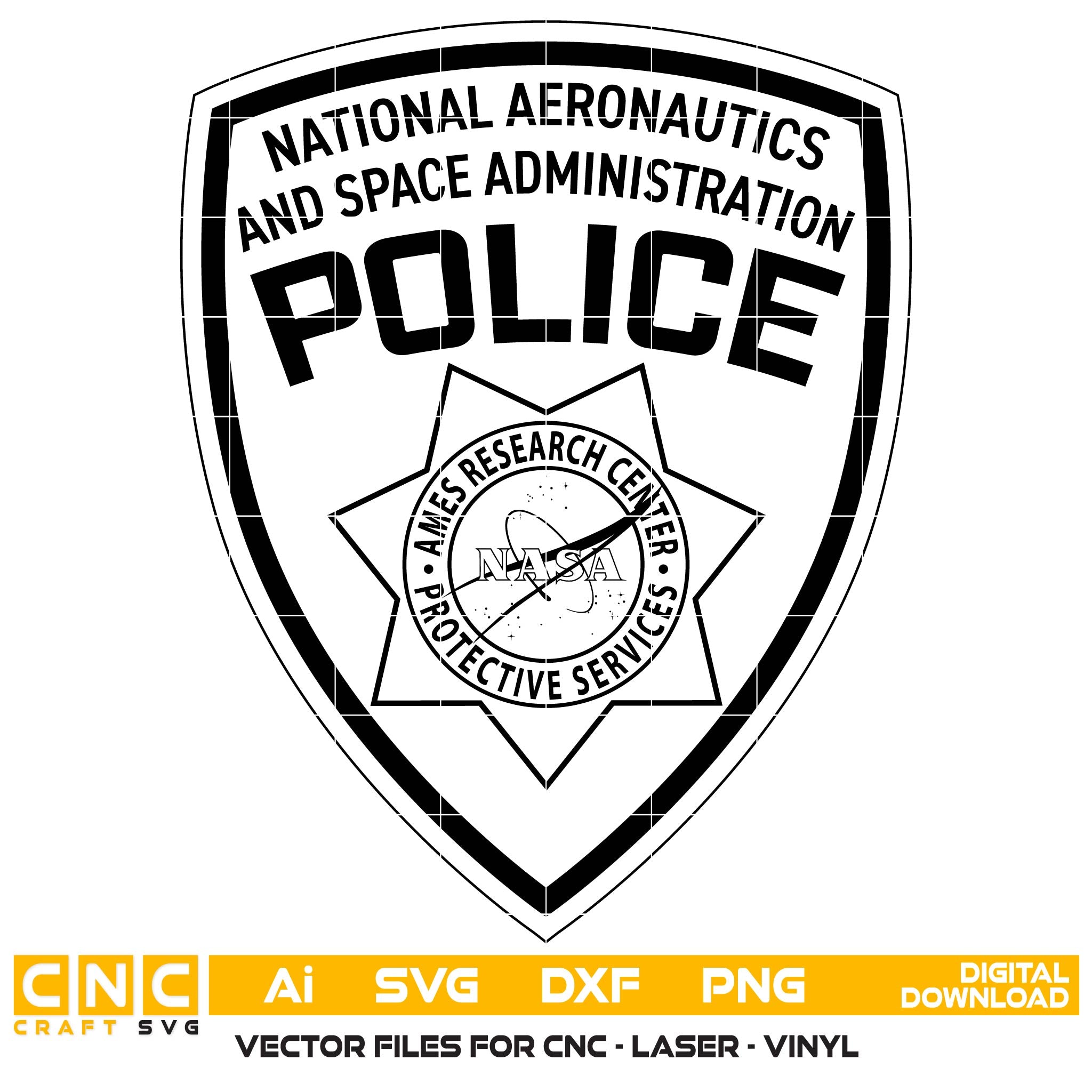 NASA Police Patch SVG for CNC Router

NASA Security Force Logo Vector for Laser Engraving

NASA Federal Law Enforcement Emblem for Wood Carving

Professional NASA Security Shield Vector Design

NASA Police SVG Logo for Custom Plaque Projects
