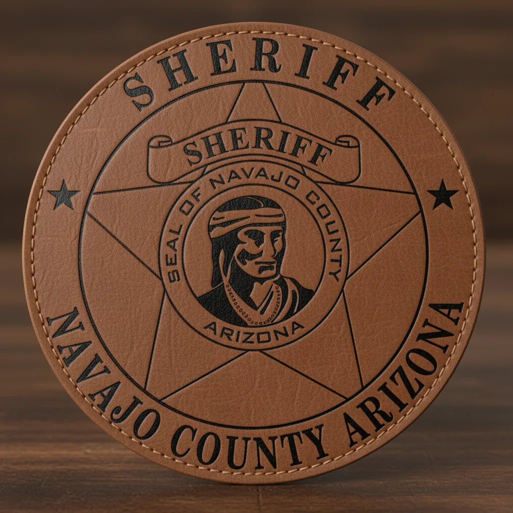 Navajo County Sheriff Badge SVG

Arizona Law Enforcement Vector Design

Sheriff Badge Engraving File

Navajo County Sign CNC File

6-Point Star Badge Vector for Laser Cutting