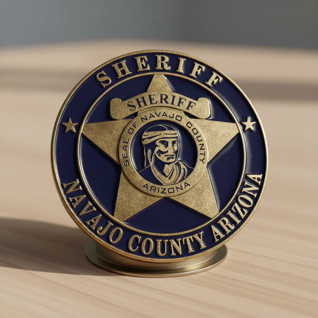 Navajo County Sheriff Badge SVG

Arizona Law Enforcement Vector Design

Sheriff Badge Engraving File

Navajo County Sign CNC File

6-Point Star Badge Vector for Laser Cutting