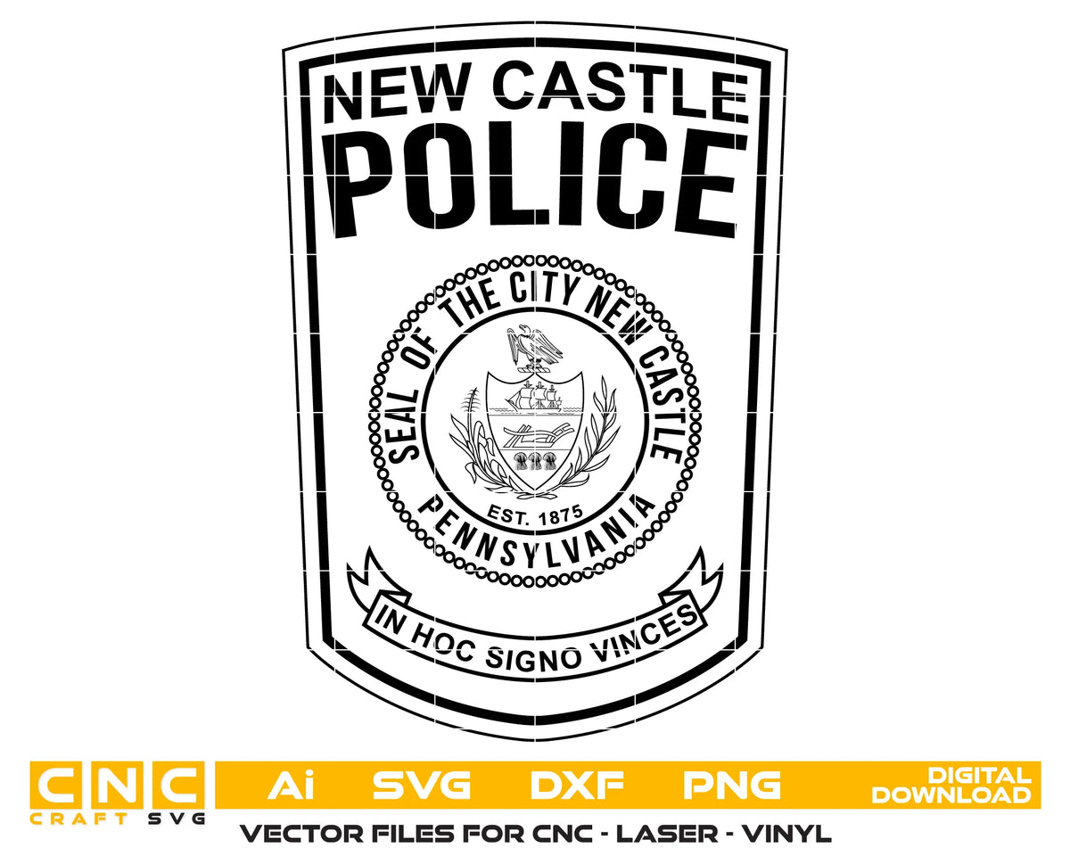 New Castle Police Department Patch Pennsylvania SVG Police Vector