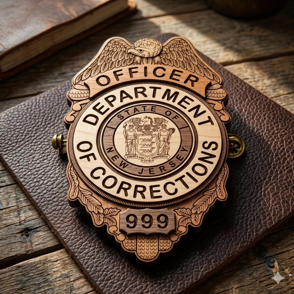 New Jersey Department of Corrections Badge SVG for CNC

New Jersey DOC Officer Vector for Laser Engraving

NJ Department of Corrections Emblem for Wood Carving

Professional New Jersey Corrections Badge Vector Design

NJ DOC SVG Logo for CNC Router Projects