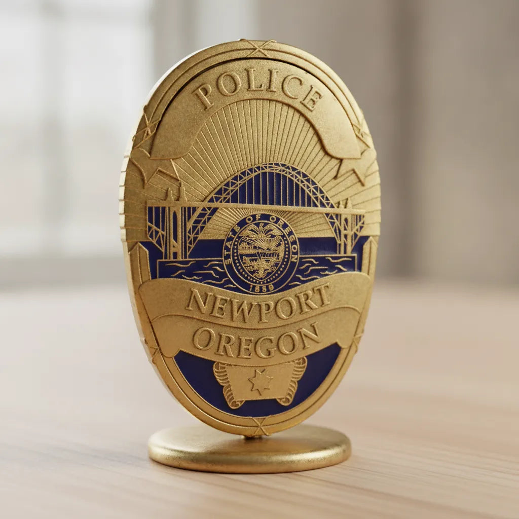 Newport OR Police Department Badge SVG

Oregon Law Enforcement Shield Vector

Yaquina Bay Bridge Engraving File

State of Oregon Seal Police Sign CNC File

Police Badge Shield Vector for Lasers