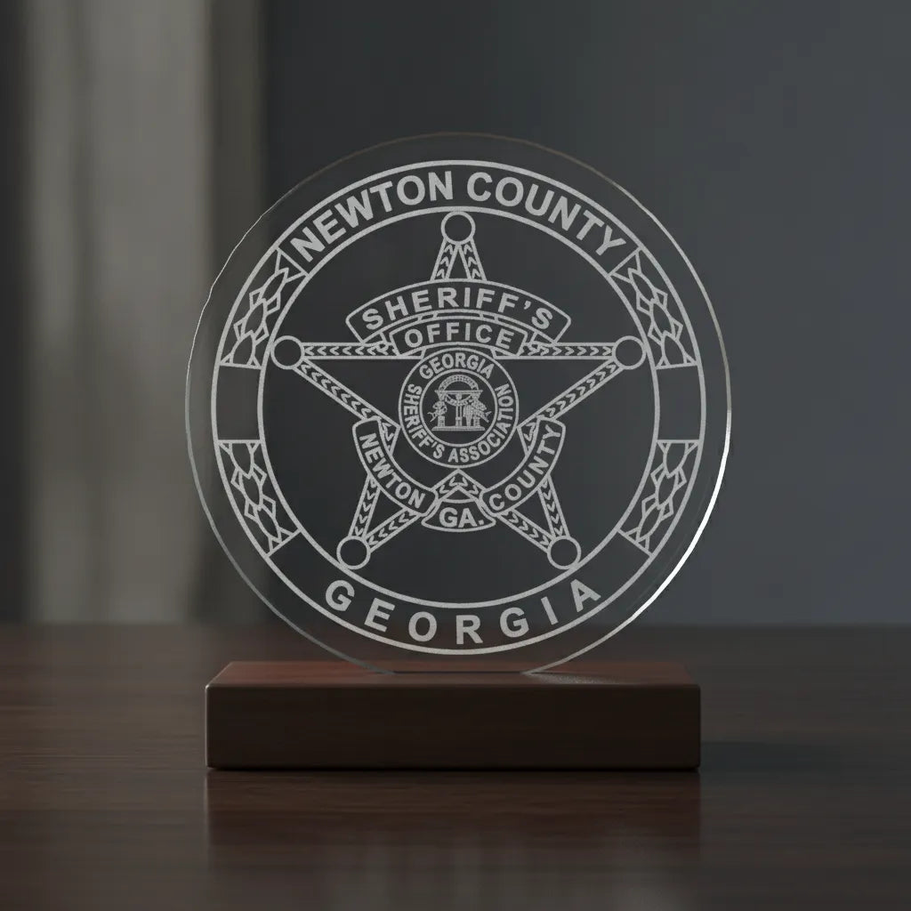 Newton County Sheriff Badge SVG

Georgia Law Enforcement Vector

5-Point Star Sheriff Emblem

Deputy Plaque Engraving File

Newton County Sheriff Sign CNC File