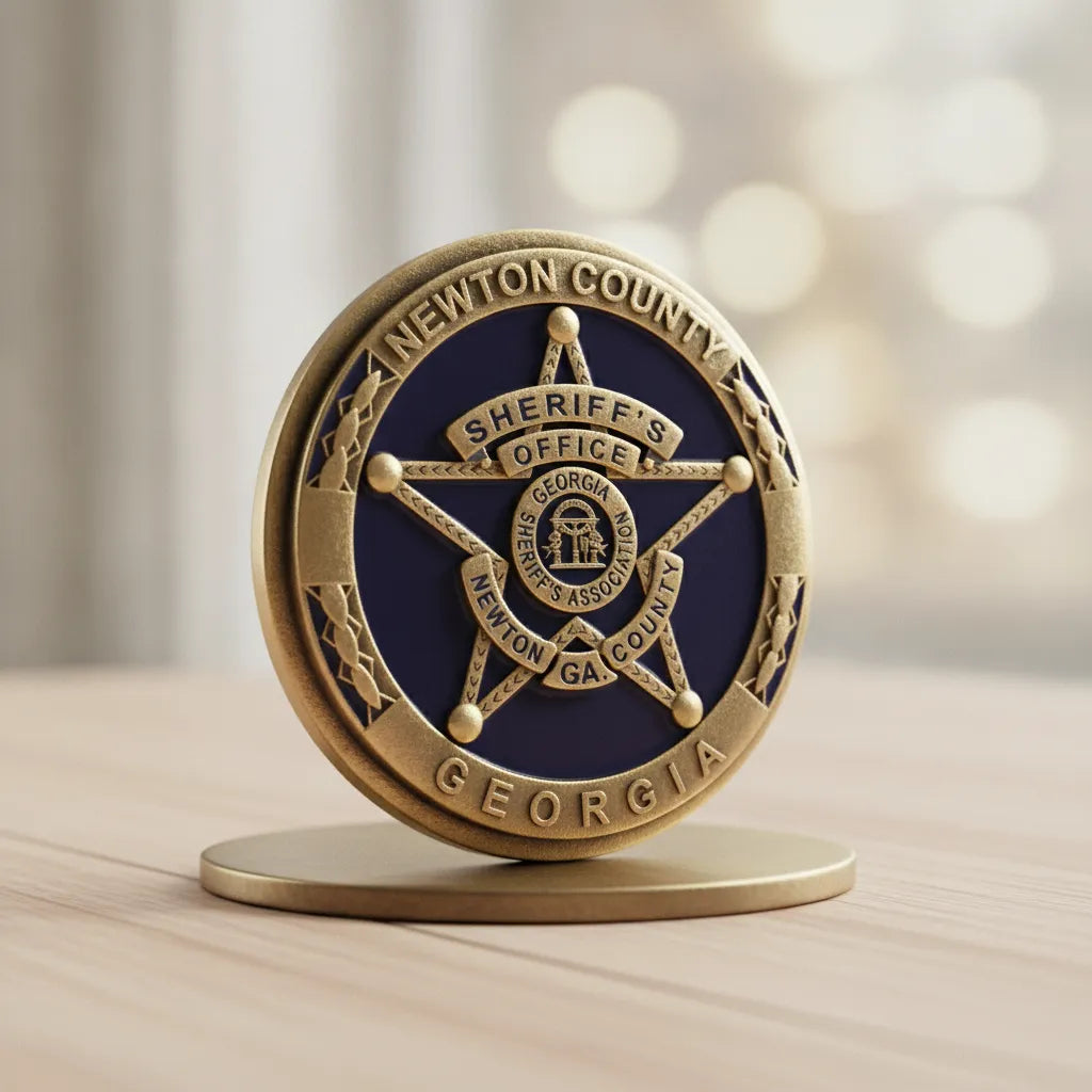 Newton County Sheriff Badge SVG

Georgia Law Enforcement Vector

5-Point Star Sheriff Emblem

Deputy Plaque Engraving File

Newton County Sheriff Sign CNC File