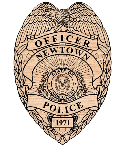 Newtown Police Officer Badge Connecticut SVG Law Enforcement Vector