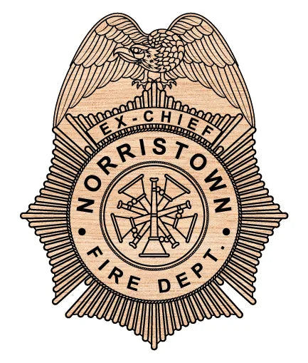 Norristown Fire Dept. Ex-Chief Badge SVG Firefighter Vector